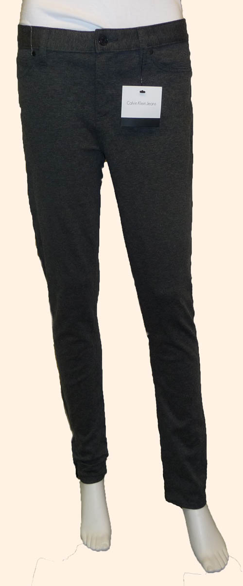 Calvin Klein Womens Stretch Straight Leg Jeans Charcoal Heather WF30B06C NWT